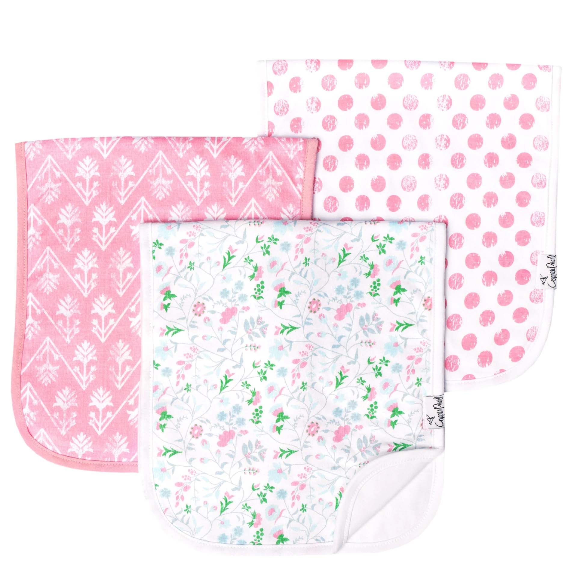 CLAIRE BURP CLOTH SET 3PK