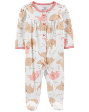 CARTERS PINK ELEPH SLEEPER