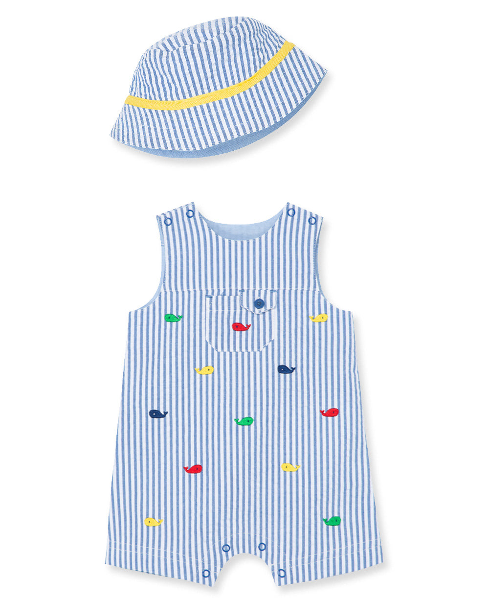 WHALES SUNSUIT & HAT