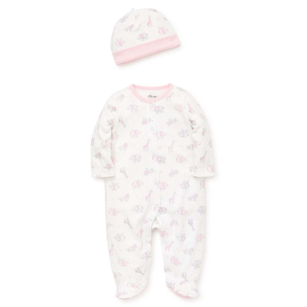 Pink Safari Scribble Footie