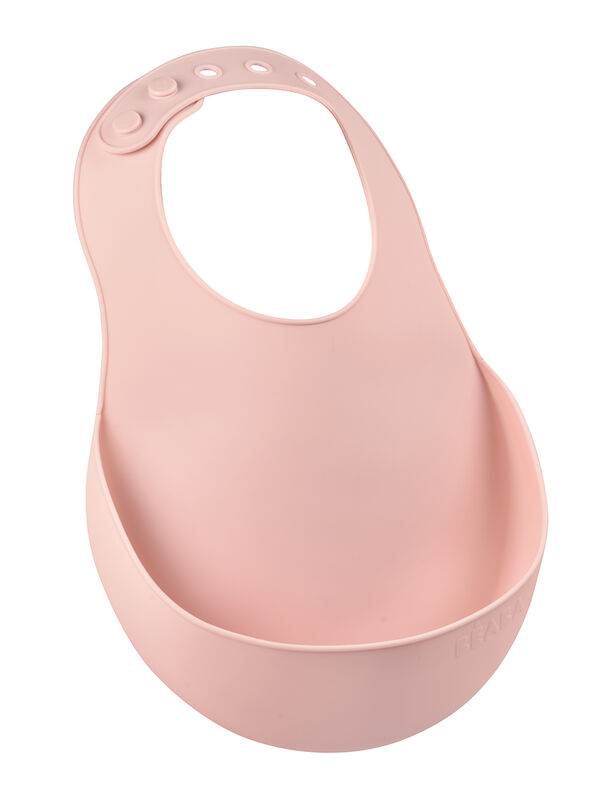 BEABA SILICONE BIB PINK