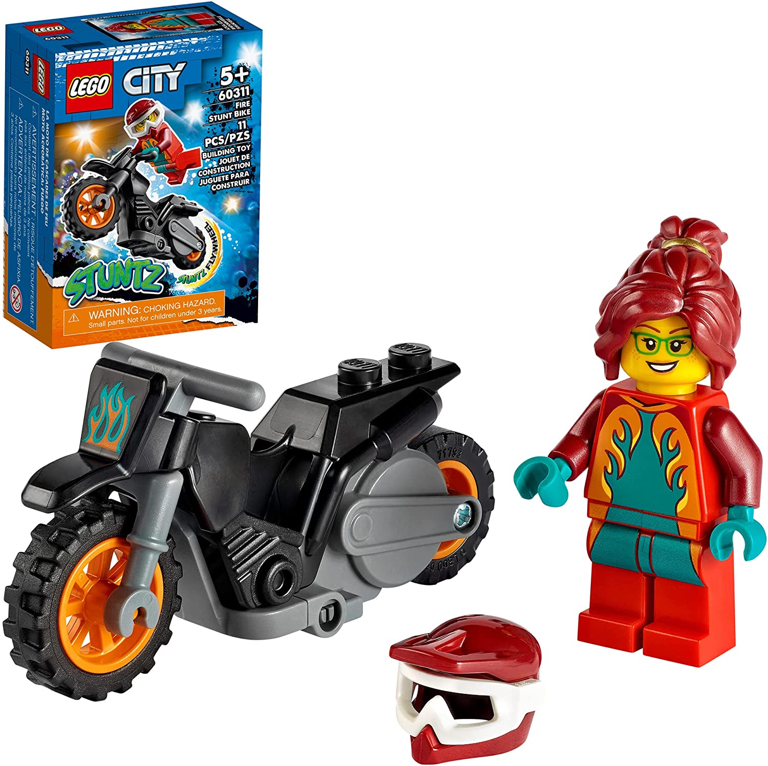 Lego Fire Stunt Bike