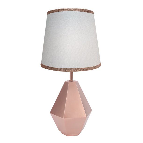 ROSE GOLD LAMPW/SHADE & BULB