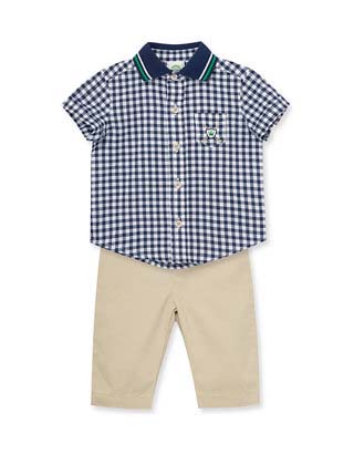 CHECK PANTS SET