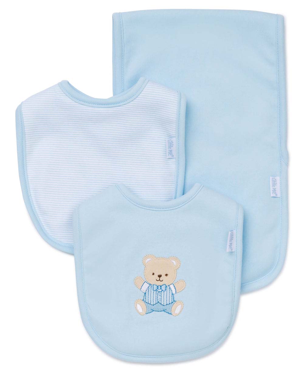 LITTLE ME BEAR BIB SET