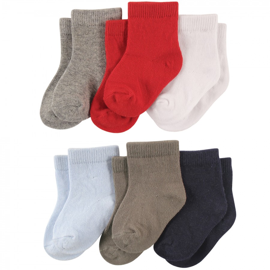 Solid Crew Sock 6Pk  Boy 0-6