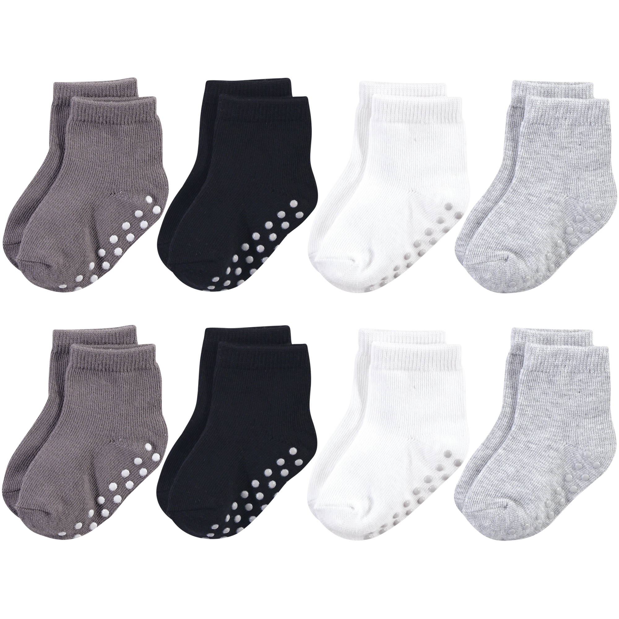 Org NS Sock 8pk Blk/Gray
