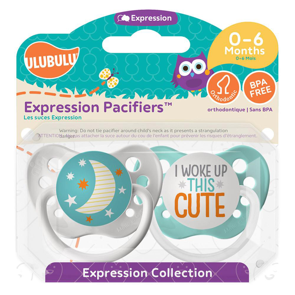 MOON & WOKE UP CUTE PACI 0-6M