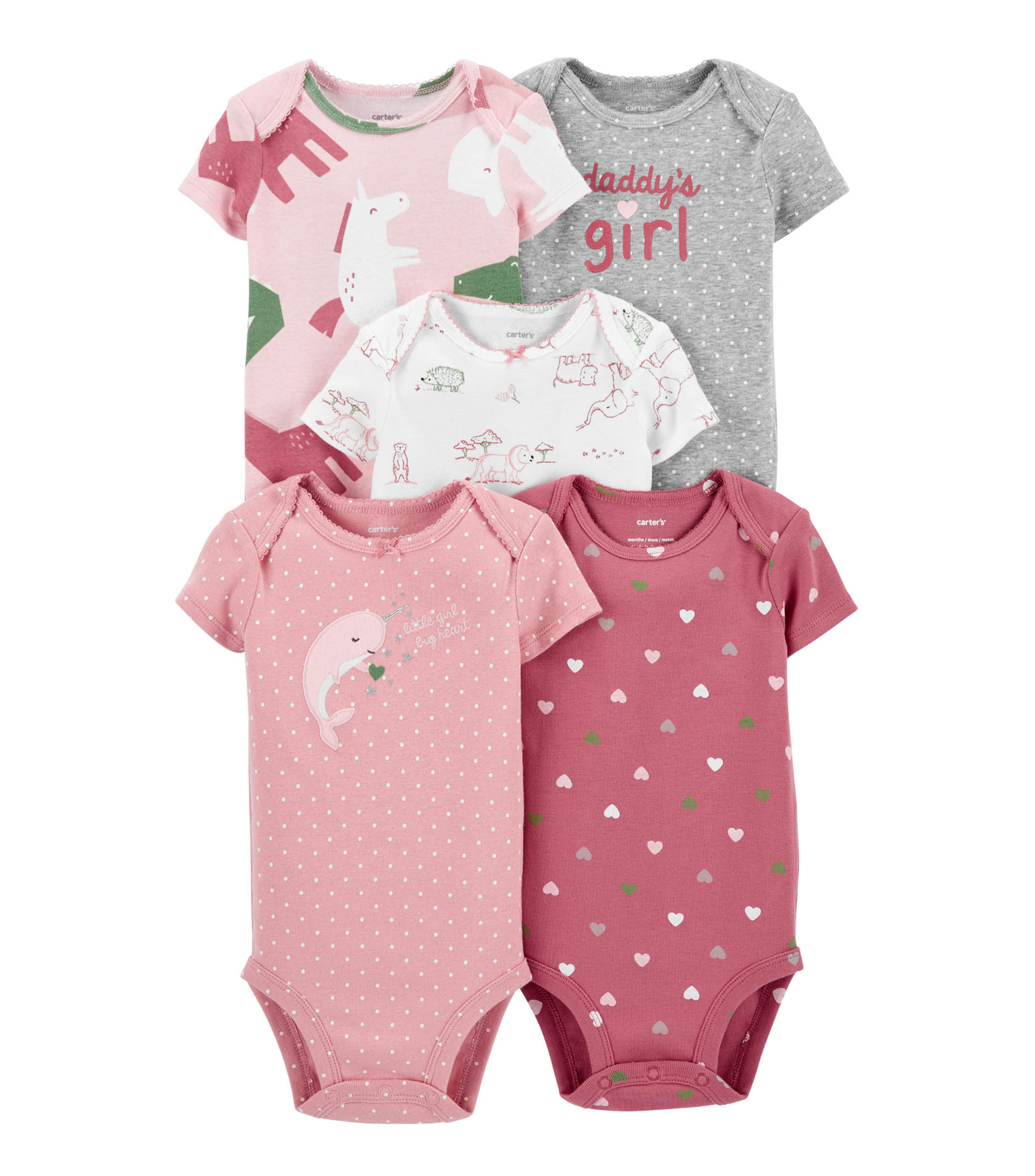 CARTERS 5PK ONESIES