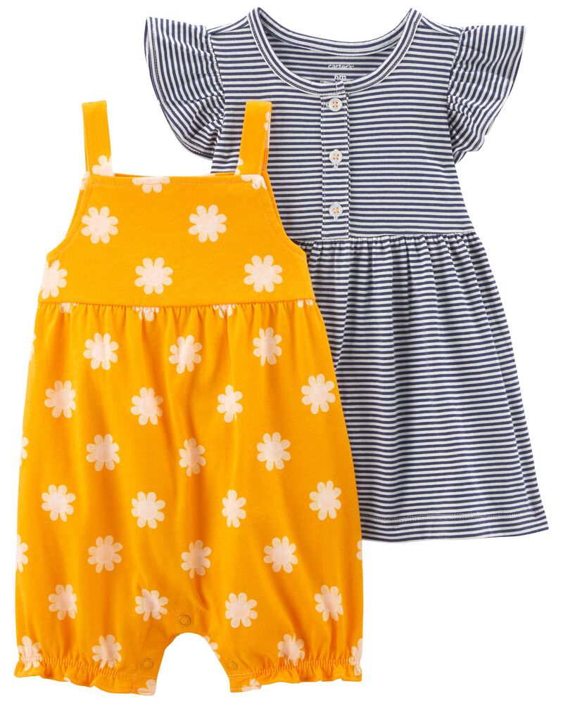 2PK ROMPER & DRESS SET