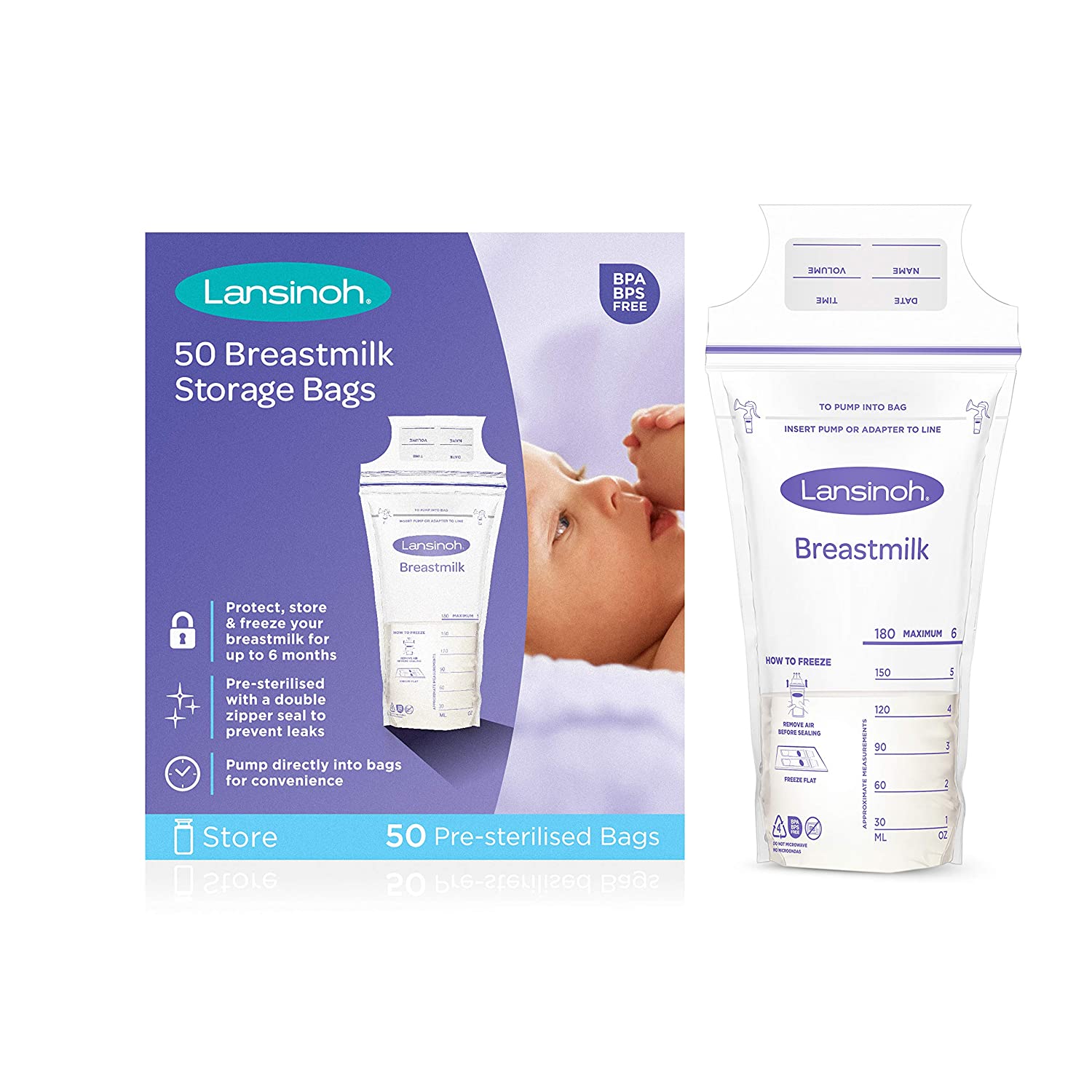 Breastmilk Storage Bags 50 Pk