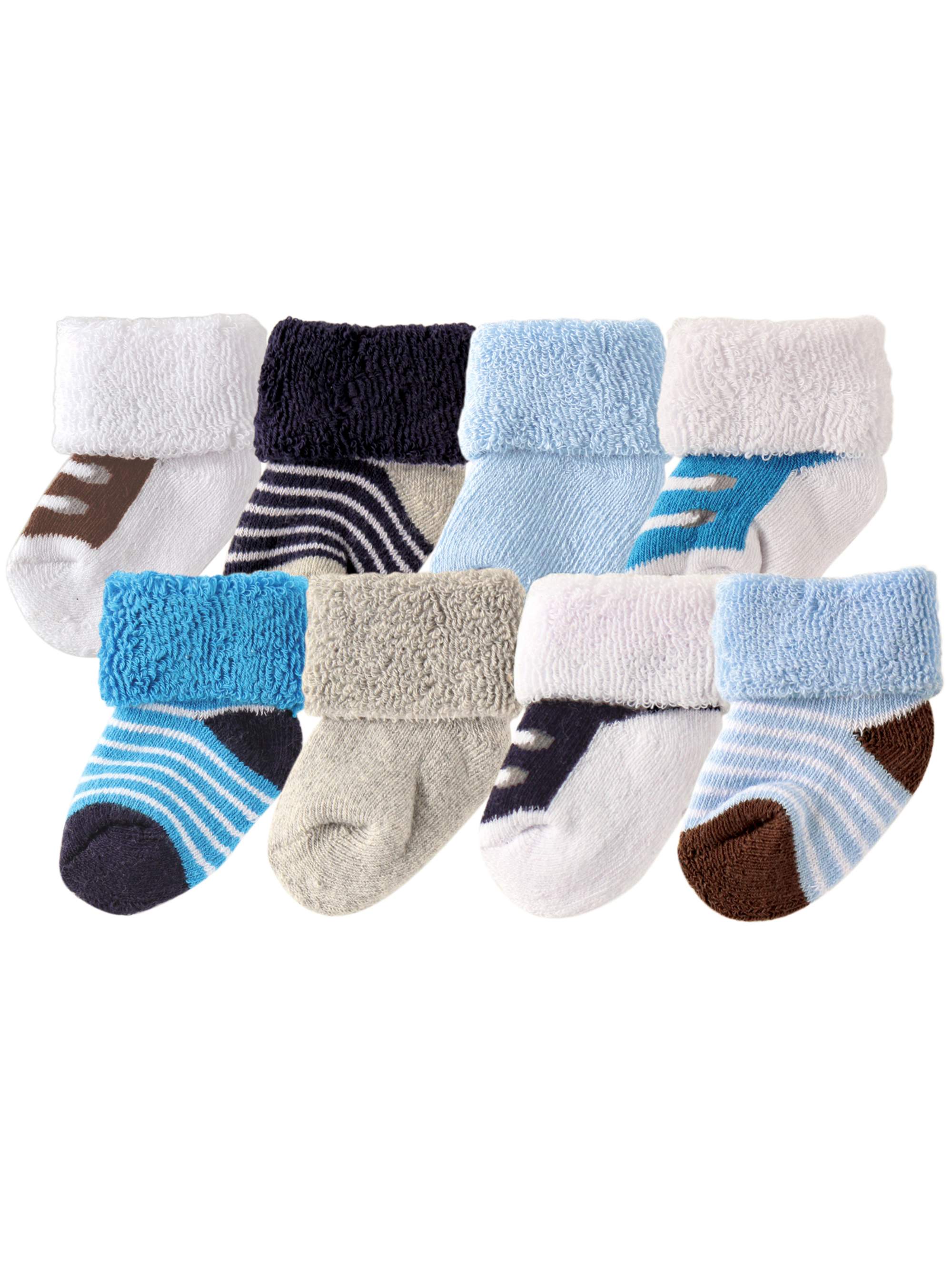 8 Pair Socks Blue