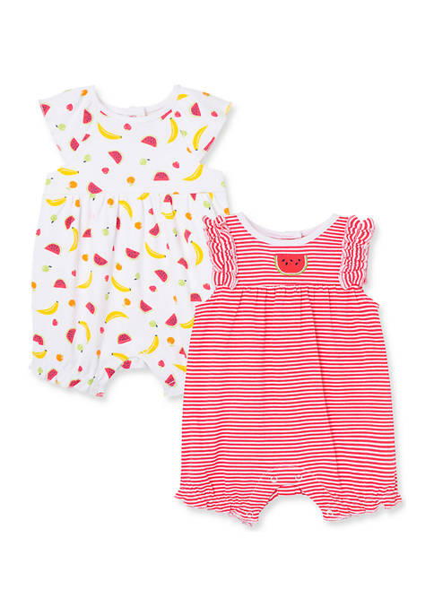 Fruity 2pk Rompers  Red