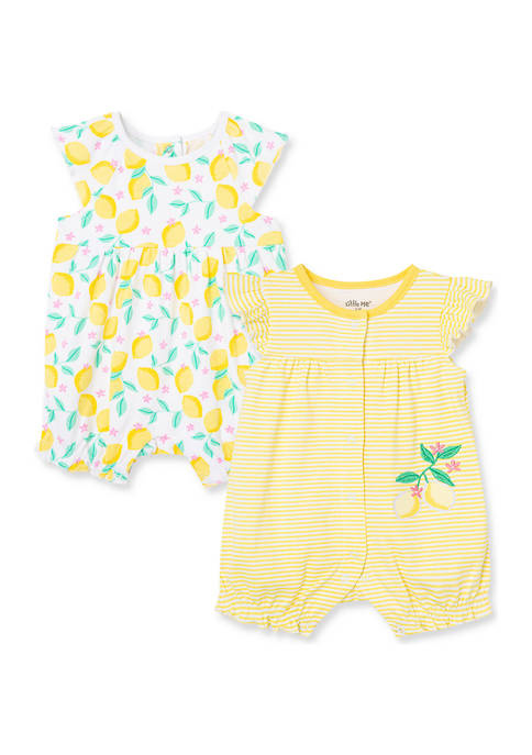 Lemons 2pk Rompers  Yellow