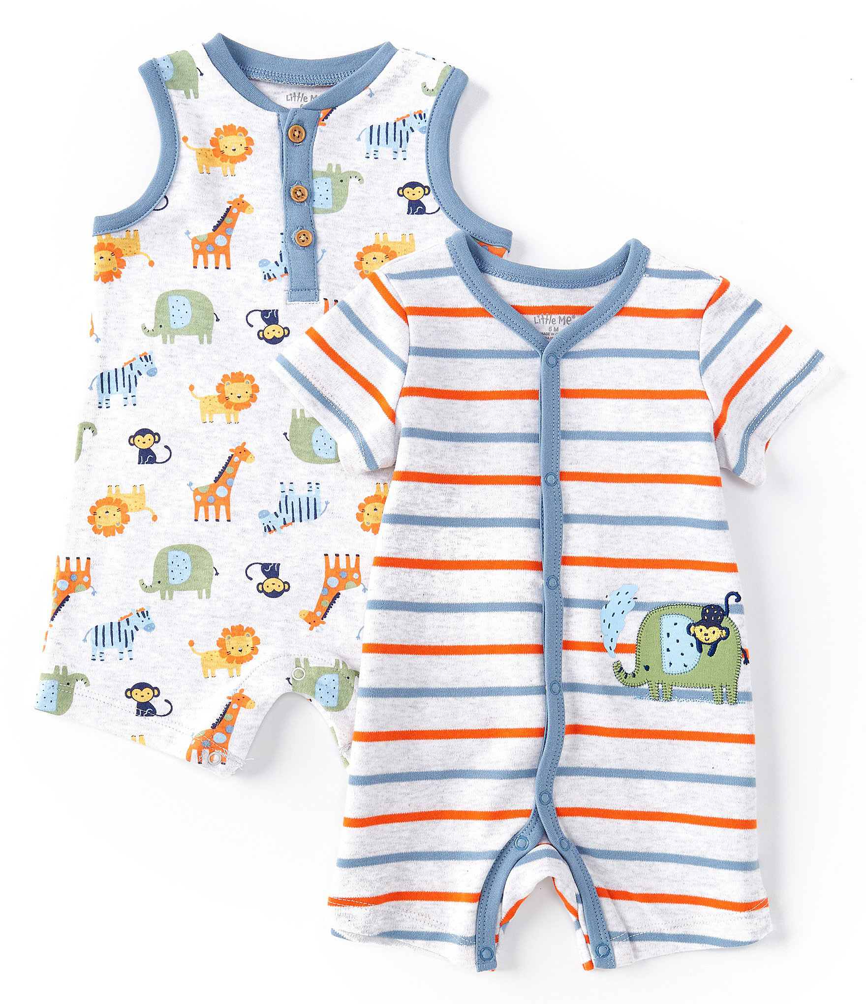 Jungle 2pk Rompers  Multi
