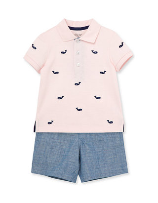Whale Polo Short Set  Navy