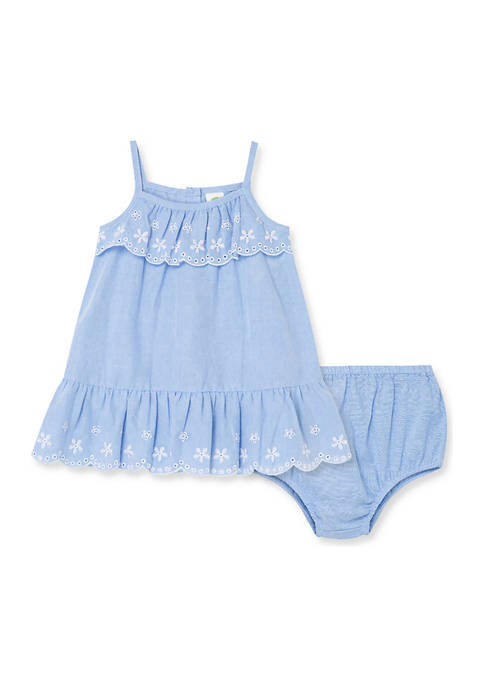 Embroidered Sundress  Blue