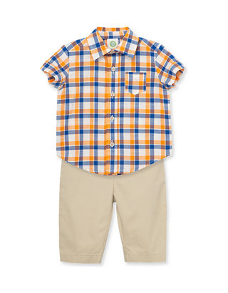 MULTI CHECK PANT SET