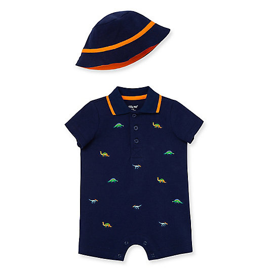 Dinos Romper & Hat  Navy