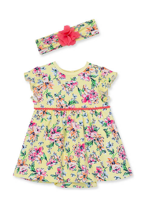 Floral Bsuit Dress  Yellow