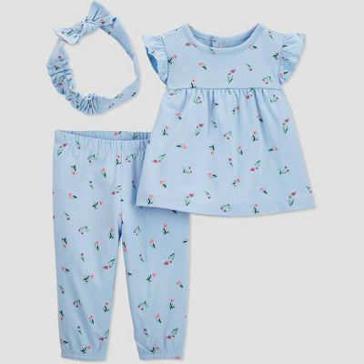 Floral 3Pc Play Set  Blue