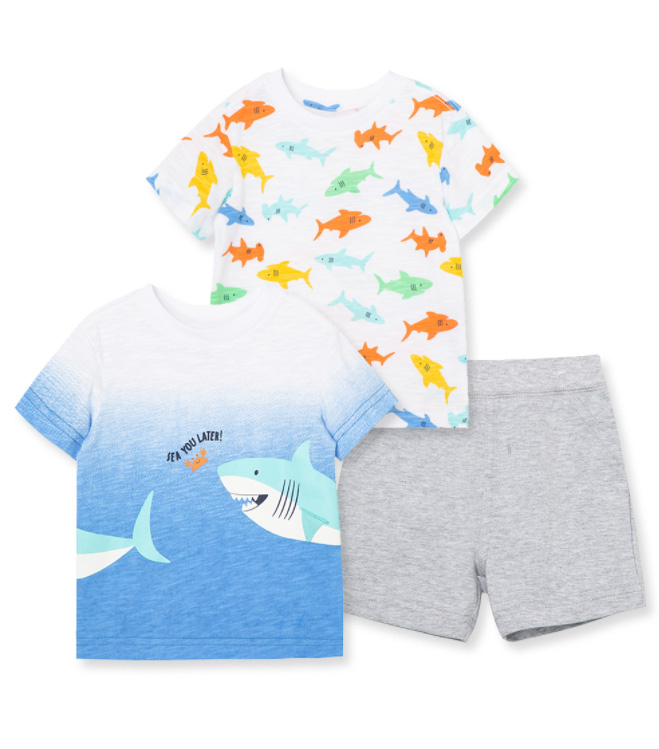 Shark 3Pc Play Set  Gry Hthr