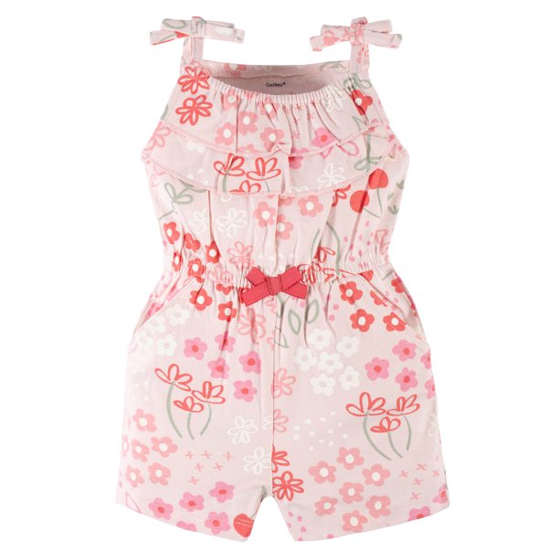 PINK FLORAL ROMPER