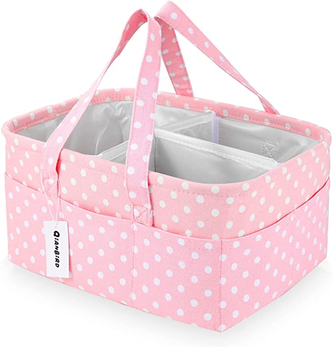 Pink Baby Diaper Caddy