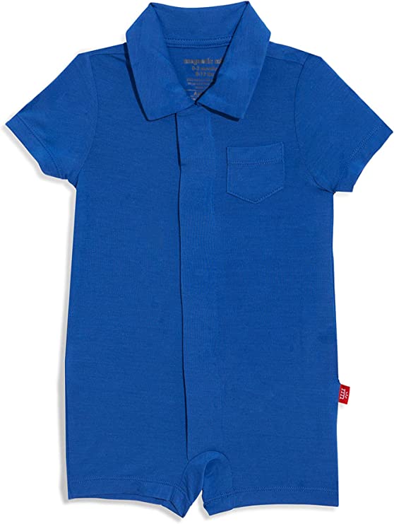 Dadaism Blue Polo Romper