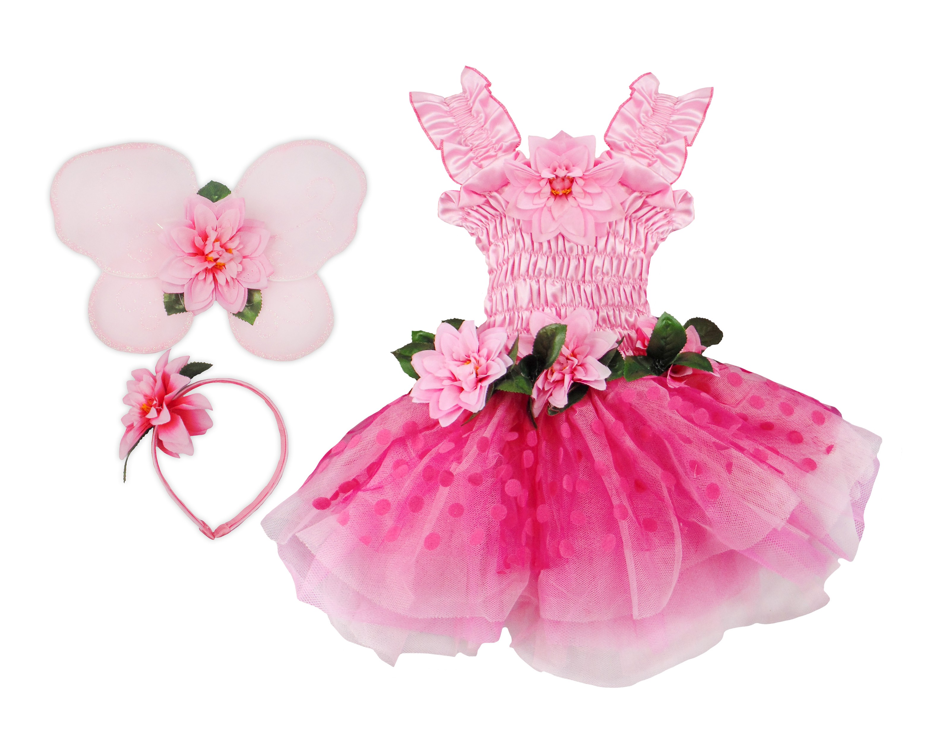 Fairy Blooms w/Wings Dk Pink 5-6