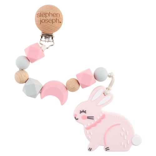 SILICONE PACIFIER HOLDER BUNNY