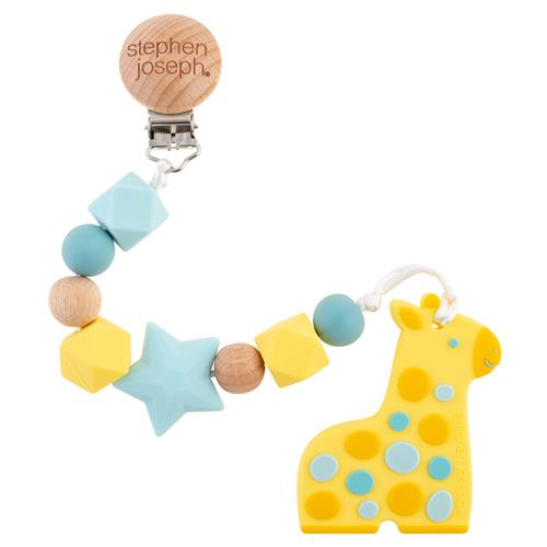 SILICONE PACIFIER HOLDER GIRAFFE