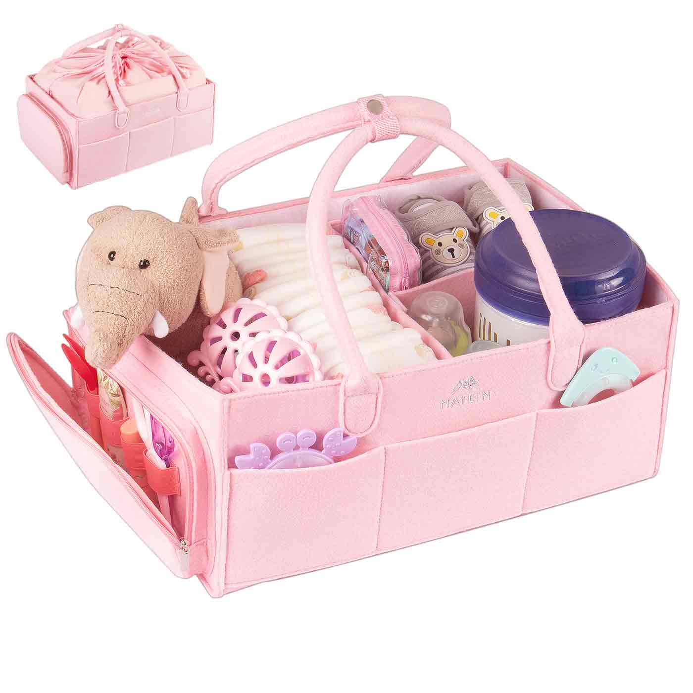 Matein Pink Diaper Caddy