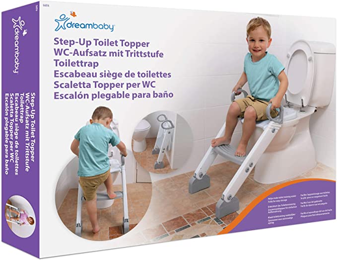 Step up Toilet Topper Gry/Wht