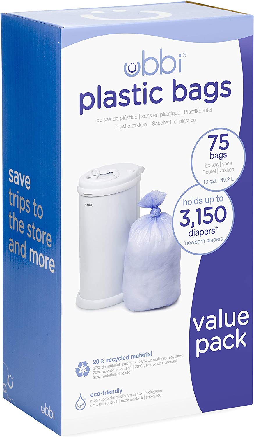 Ubbi Diaper Pail Bags 75ct