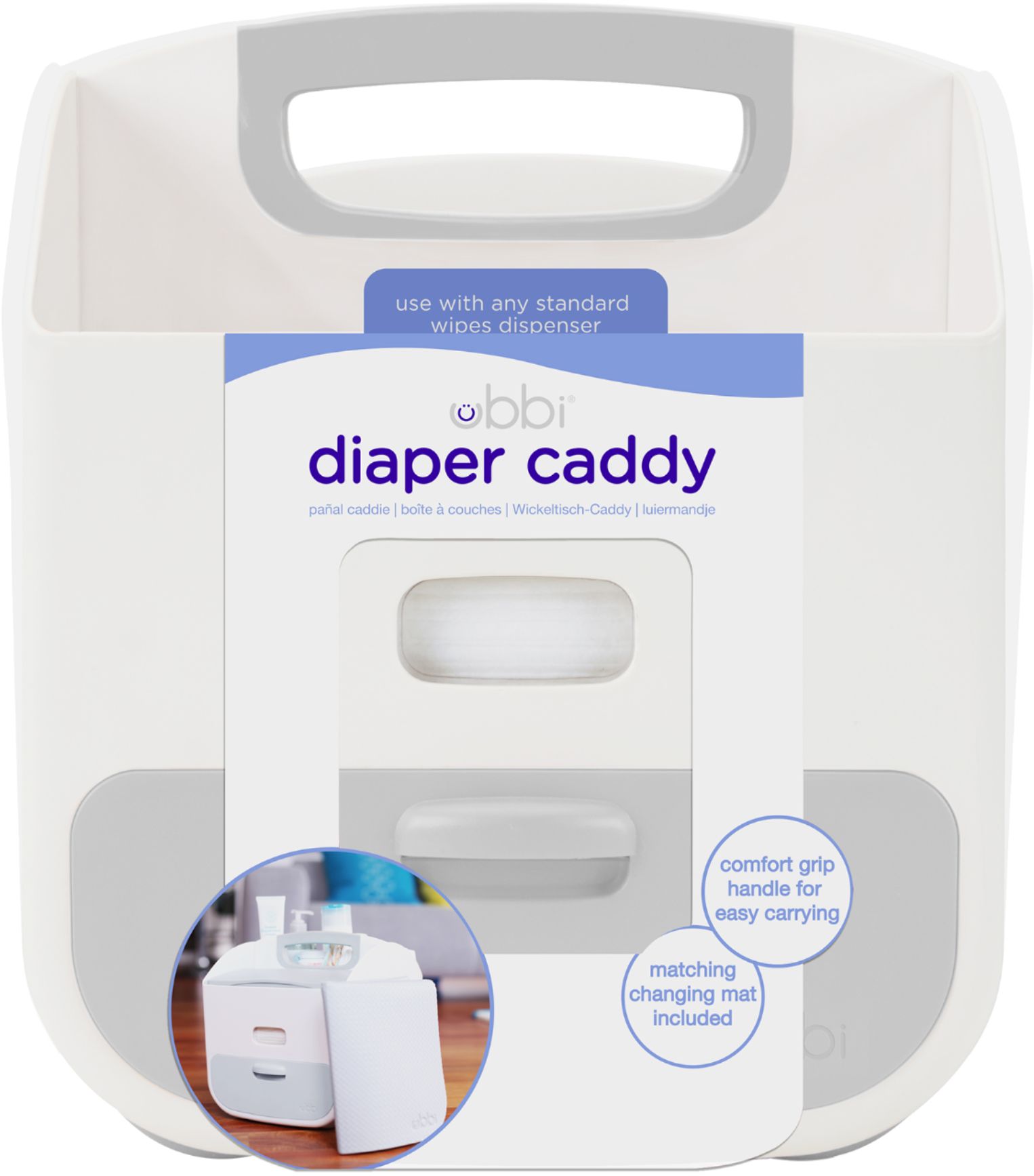 DIAPER CADDY GRAY