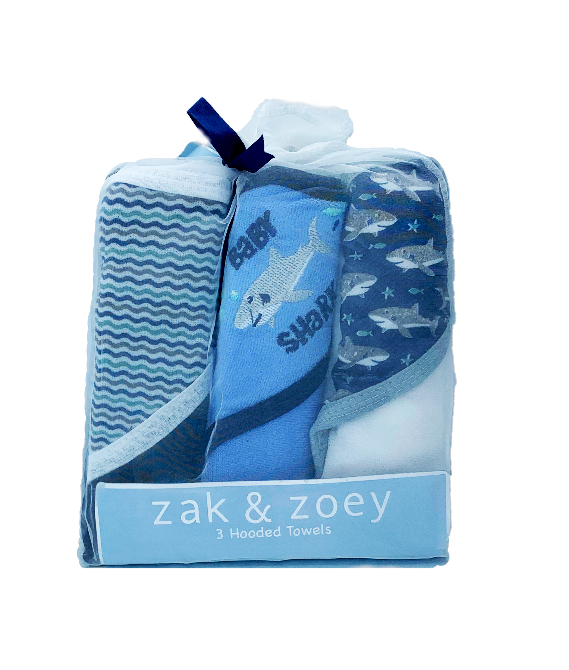 Zak & Zoey 3pk Hooded Towel