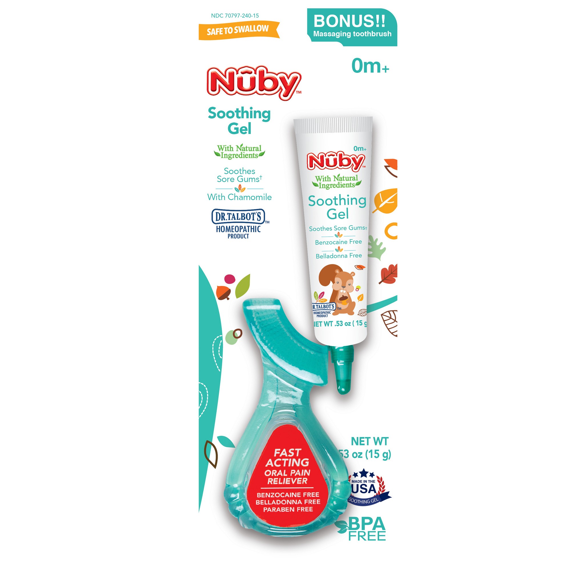 Nuby Soothing Gel W/Gum Massager