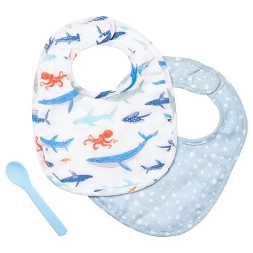 MUSLIN BIB SETS SHARK