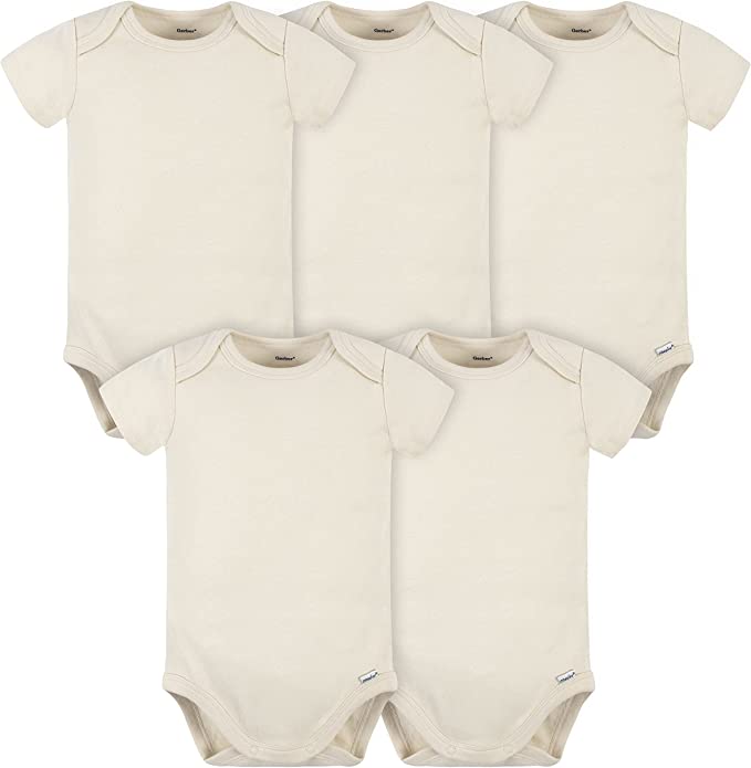 Gerber 5pk Bodysuits Natural