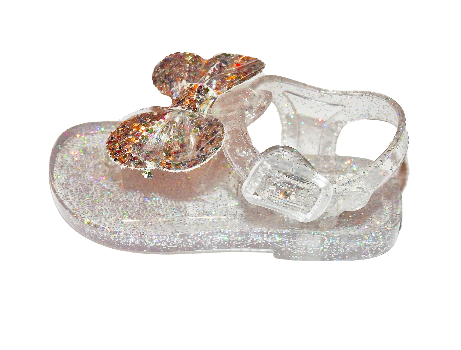 Clear Multi Glitter Jelly Sandal