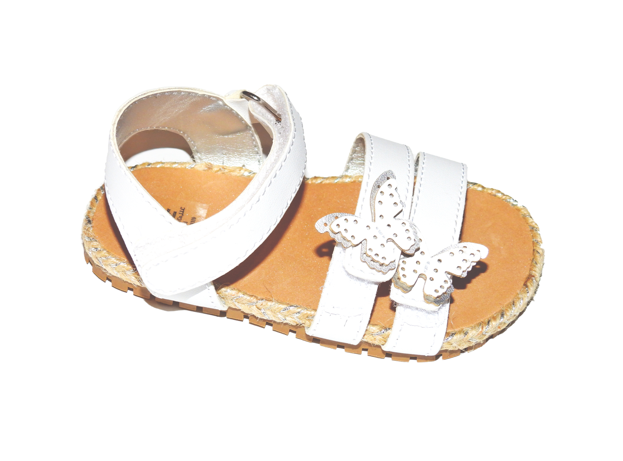 White Strap Sandal w Butterfly