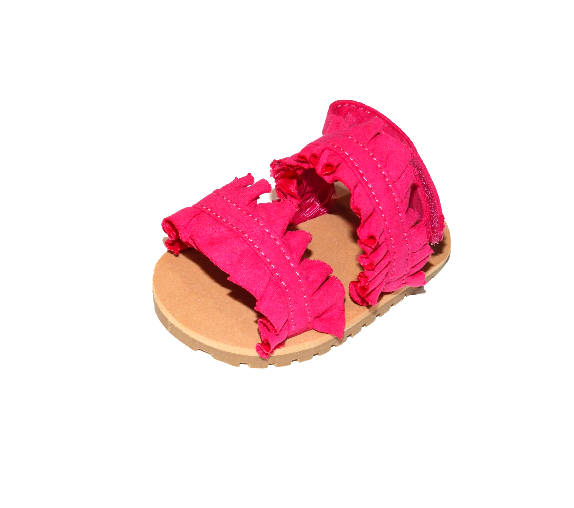 Fuchsia Double Ruffle Sandal