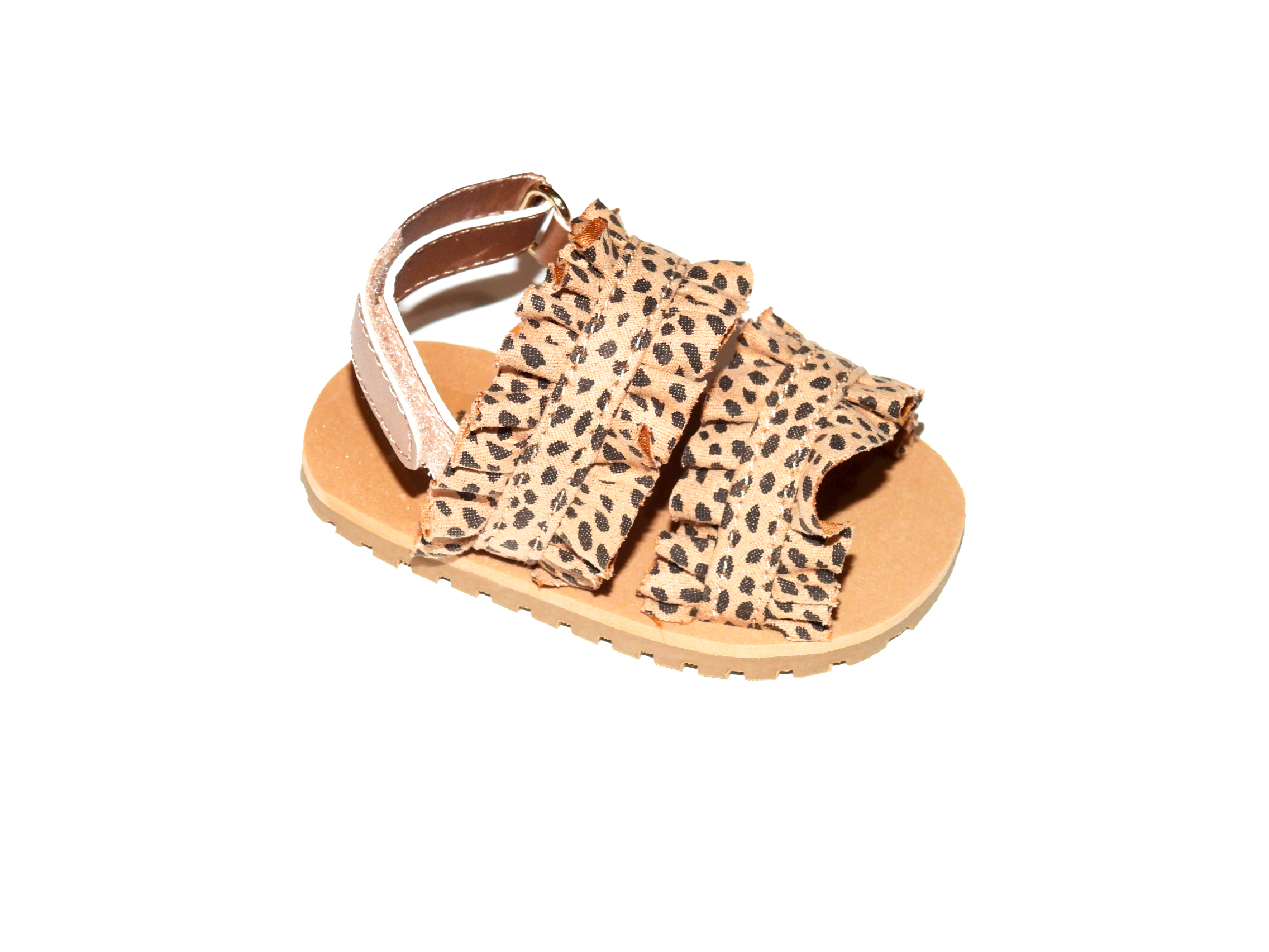 Cheetah Double Ruffle Sandal
