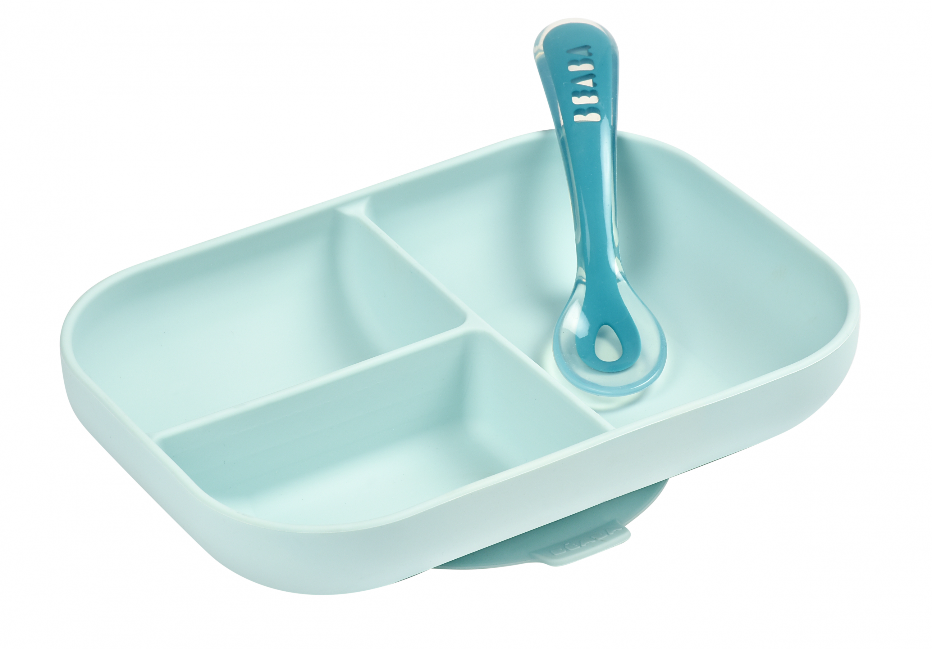 DIVIDED SILICONE PLATE BLUE