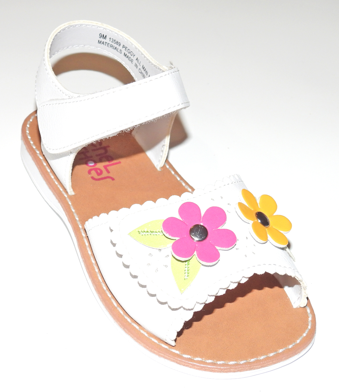 Peggy White Multi Sandal