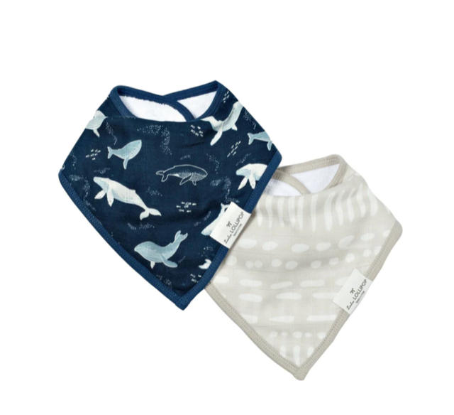 BANDANA BIB SET WHALES