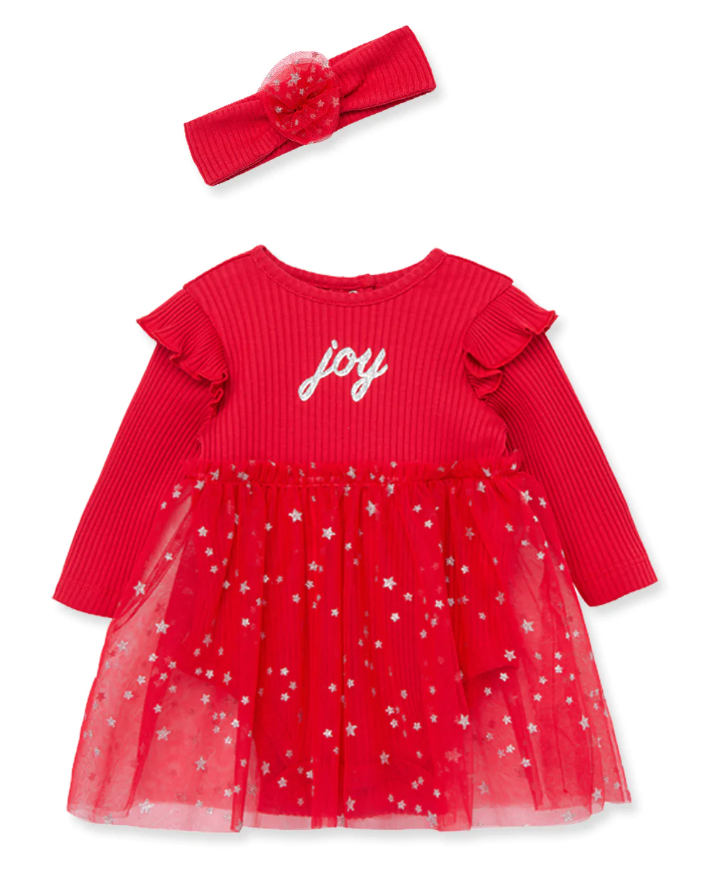 Red Joy Tutu Bodysuit Set