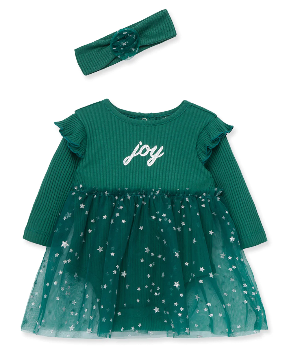 Green Joy Tutu Bodysuit Set