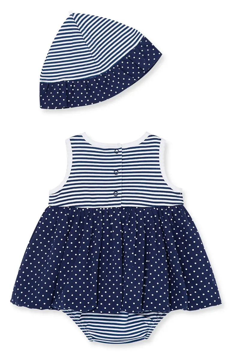 Navy Daisy Popover  Navy